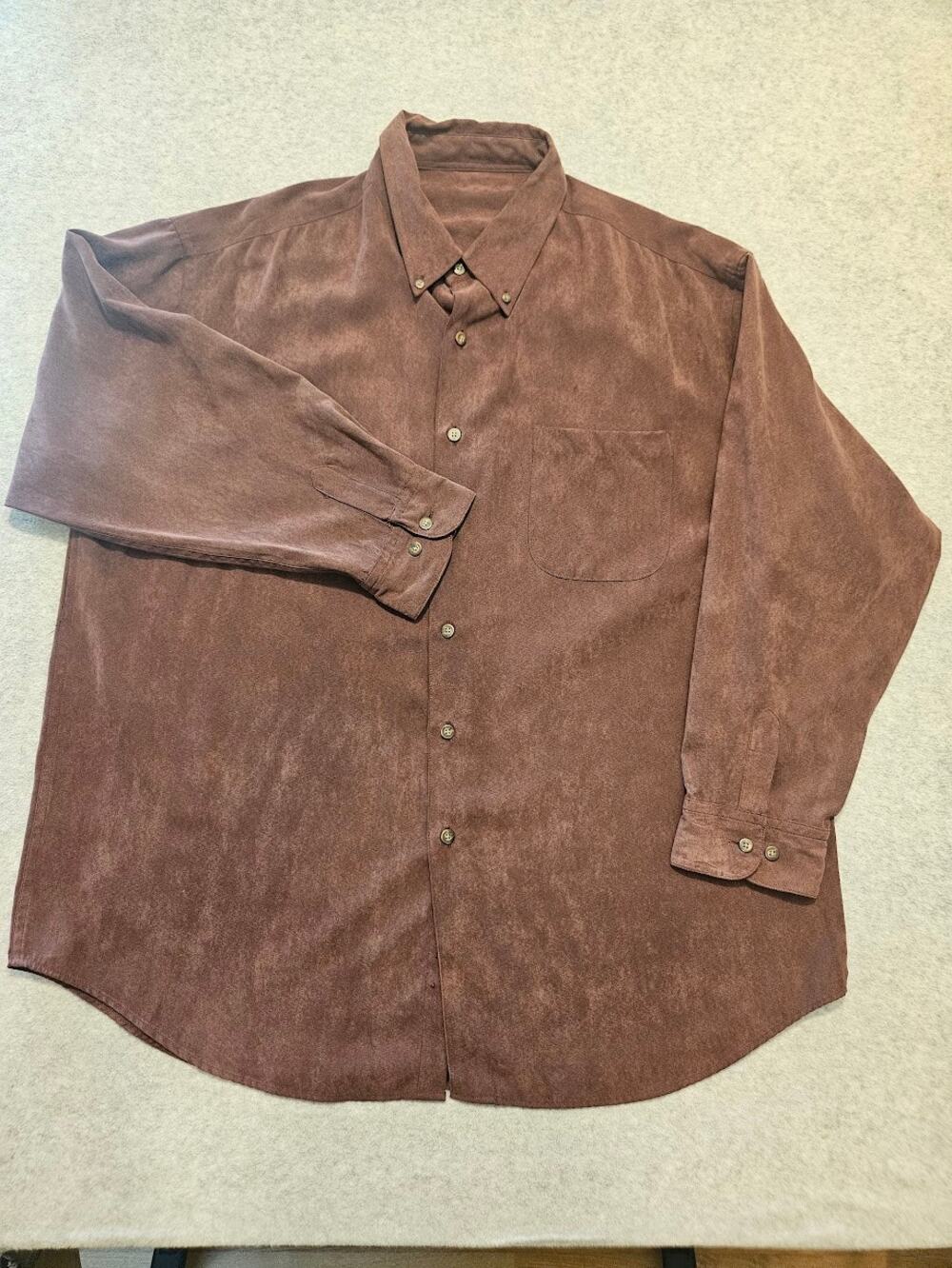 Western Outdoor Shirt Womens Small Faux Suede Button Down *VINTAGE* - No Tags